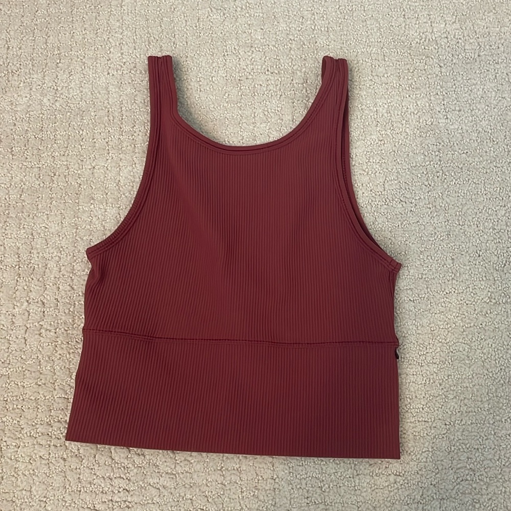 Lululemon Maroon Cropped Tank Top Size 4